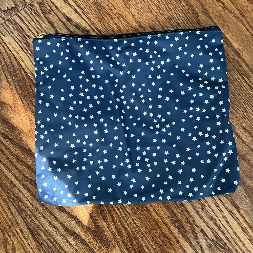 J. Crew Starry Blue Zipper Pouch
